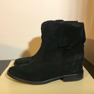 Anthropologie Hidden Wedge Booties